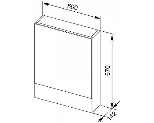 Заказать Зеркальный шкаф 50х67 см белый L Aquanet Верона 00207763 в магазине сантехники Santeh-Crystal.ru