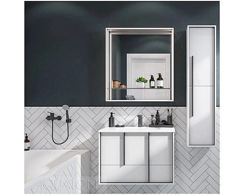 Заказать Зеркало 80х85 см белый матовый Акватон Ривьера 1A239102RVX20 в магазине сантехники Santeh-Crystal.ru