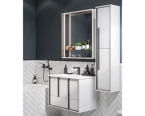 Заказать Зеркало 80х85 см белый матовый Акватон Ривьера 1A239102RVX20 в магазине сантехники Santeh-Crystal.ru