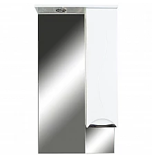 Зеркальный шкаф 57х108 см белый глянец Orange Глория Gl-60ZS