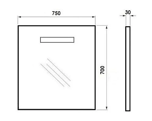 Приобрести Зеркало 75х70 см Orange Otto Ot-75ZE в магазине сантехники Santeh-Crystal.ru