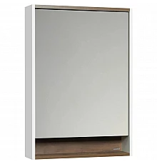 Зеркальный шкаф белый глянец/таксония темная 60х85 см Акватон Капри 1A230302KPDB0