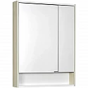 Зеркальный шкаф 65х86 см белый глянец/ясень фабрик Акватон Рико 1A215202RIB90