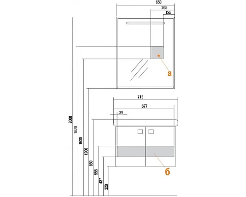 Купить Зеркало 65х80 см Акватон Оптима 1A127002OP010 в магазине сантехники Santeh-Crystal.ru