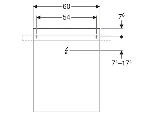 Приобрести Зеркало 60х75 см Geberit iCon 840760000 в магазине сантехники Santeh-Crystal.ru