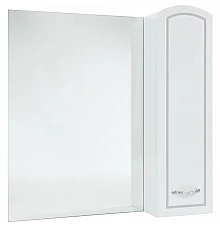 Зеркальный шкаф 68х80 см белый глянец серебряная патина R Bellezza Амелия 4610311001397