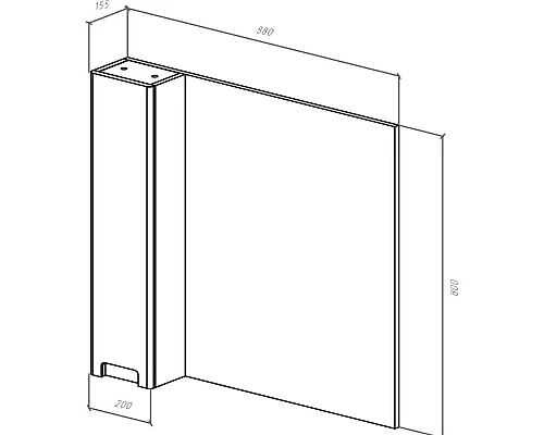 Заказать Зеркальный шкаф 88х80 см бежевый глянец/белый глянец L Bellezza Пегас 4610415002078 в магазине сантехники Santeh-Crystal.ru