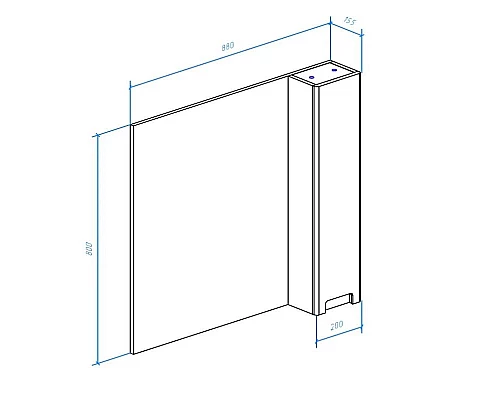 Заказать Зеркальный шкаф 88х80 см белый глянец R Bellezza Пегас 4610415001019 в магазине сантехники Santeh-Crystal.ru