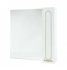 Зеркальный шкаф 74х80 см белый глянец золотая патина L/R Bellezza Тиффани 4610512000380