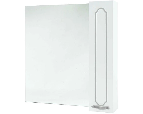 Купить Зеркальный шкаф 84х80 см белый глянец серебряная патина L/R Bellezza Тиффани 4610514000395 в магазине сантехники Santeh-Crystal.ru