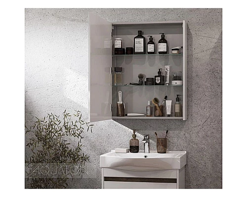 Заказать Зеркальный шкаф 65х81 см белый глянец L/R Акватон Нортон 1A249102NT010 в магазине сантехники Santeh-Crystal.ru