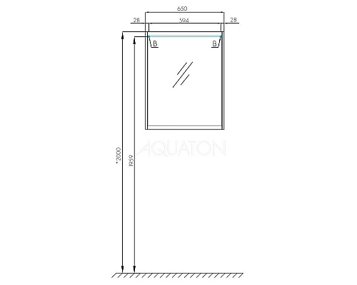 Заказать Зеркальный шкаф 65х81 см белый глянец L/R Акватон Нортон 1A249102NT010 в магазине сантехники Santeh-Crystal.ru