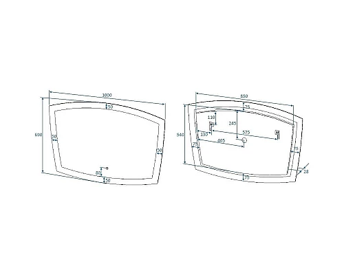 Заказать Зеркало 100х69 см Art&Max Roma AM-Rom-1000-700-DS-F в магазине сантехники Santeh-Crystal.ru