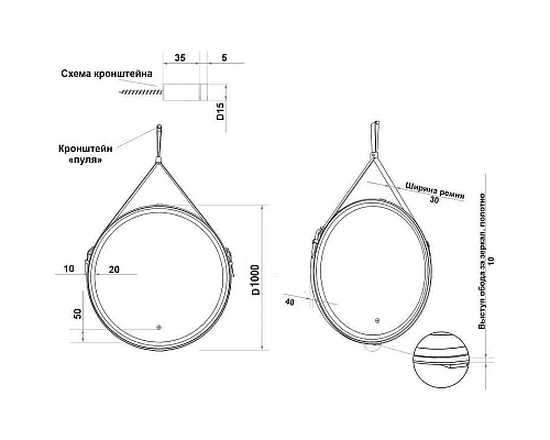 Приобрести Зеркало 100х100 см Art&Max Milan AM-Mil-1000-DS-F в магазине сантехники Santeh-Crystal.ru
