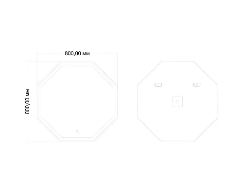 Купить Зеркало 80х80 см Art&Max Argo AM-Arg-800-800-DS-F в магазине сантехники Santeh-Crystal.ru