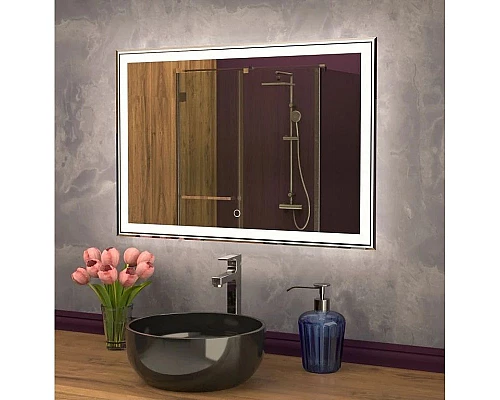 Приобрести Зеркало 100х80 см Art&Max Zoe AM-Zoe-1000-800-DS-F в магазине сантехники Santeh-Crystal.ru