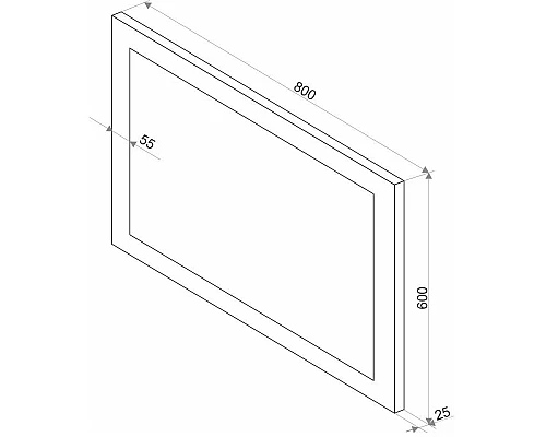 Приобрести Зеркало 80х60 см Art&Max Soli AM-Sol-800-600-DS-F-H в магазине сантехники Santeh-Crystal.ru