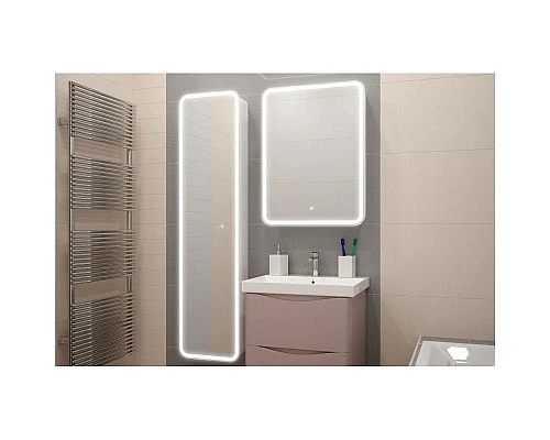 Приобрести Зеркальный шкаф 60х80 см белый матовый R Art&Max Platino AM-Pla-600-800-1D-R-DS-F в магазине сантехники Santeh-Crystal.ru