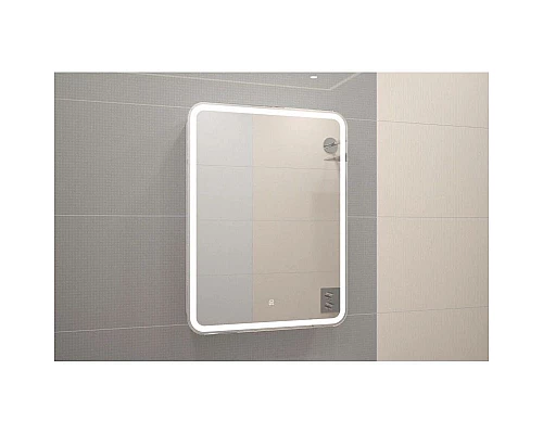 Приобрести Зеркальный шкаф 60х80 см белый матовый R Art&Max Platino AM-Pla-600-800-1D-R-DS-F в магазине сантехники Santeh-Crystal.ru