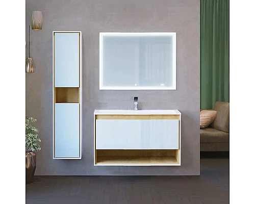 Приобрести Зеркало 91,5х68,5 см Jorno Glass Gla.02.92/W в магазине сантехники Santeh-Crystal.ru