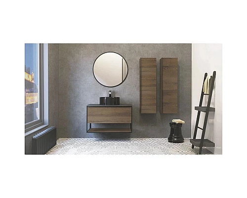 Купить Зеркало 77х77 см Jorno Steal Ste.02.77/B в магазине сантехники Santeh-Crystal.ru