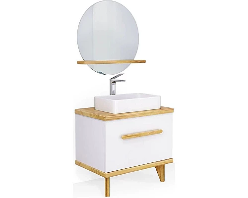 Купить Зеркало 75х75 см Jorno Simply Sim.02.75/P/W в магазине сантехники Santeh-Crystal.ru