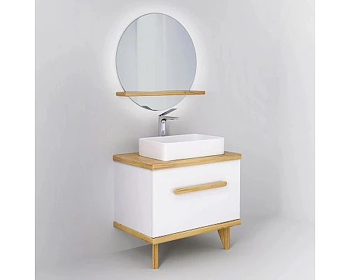 Купить Зеркало 75х75 см Jorno Simply Sim.02.75/P/W в магазине сантехники Santeh-Crystal.ru