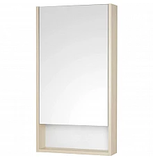 Зеркальный шкаф 45х85 см белый глянец/дуб верона Акватон Сканди 1A252002SDB20