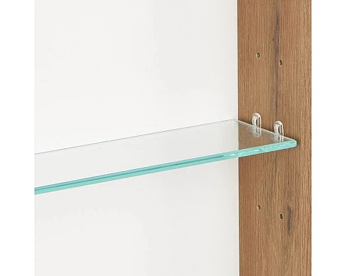 Приобрести Зеркальный шкаф 85х85 см белый глянец/дуб рустикальный Акватон Сканди 1A252302SDZ90 в магазине сантехники Santeh-Crystal.ru