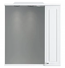 Зеркальный шкаф 65х75 см белый глянец R Damixa Palace One M41MPR0651WG