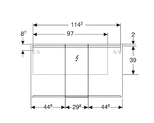 Приобрести Зеркальный шкаф 120х70 см Geberit Option 500.207.00.1 в магазине сантехники Santeh-Crystal.ru