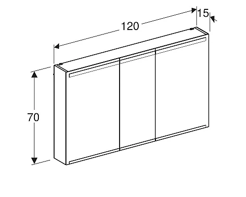 Приобрести Зеркальный шкаф 120х70 см Geberit Option 500.207.00.1 в магазине сантехники Santeh-Crystal.ru