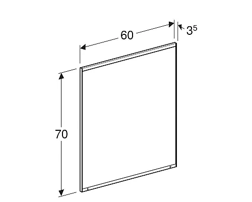 Заказать Зеркало 60х70 см Geberit Option Plus 501.071.00.1 в магазине сантехники Santeh-Crystal.ru