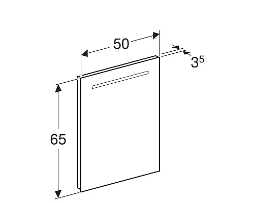 Заказать Зеркало 50х65 см Geberit Renova Compact 862350000 в магазине сантехники Santeh-Crystal.ru