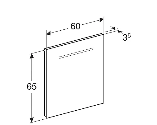 Заказать Зеркало 60х65 см Geberit Renova Compact 862360000 в магазине сантехники Santeh-Crystal.ru