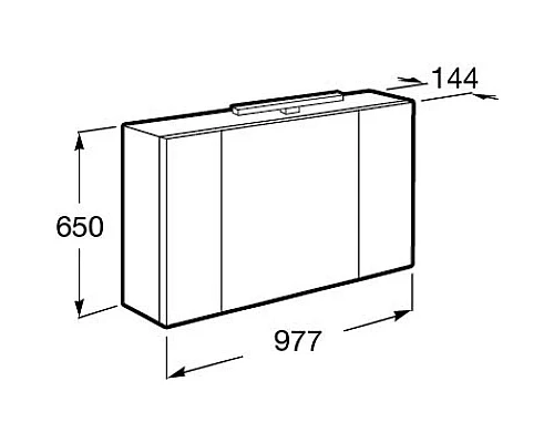 Заказать Зеркальный шкаф 97,7х65 см белый глянец Roca Etna 857305806 в магазине сантехники Santeh-Crystal.ru