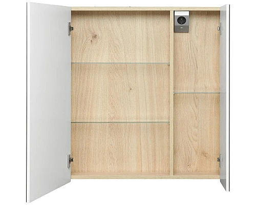 Купить Зеркальный шкаф 77,8х81 см белый глянец Roca Up ZRU9303017 в магазине сантехники Santeh-Crystal.ru