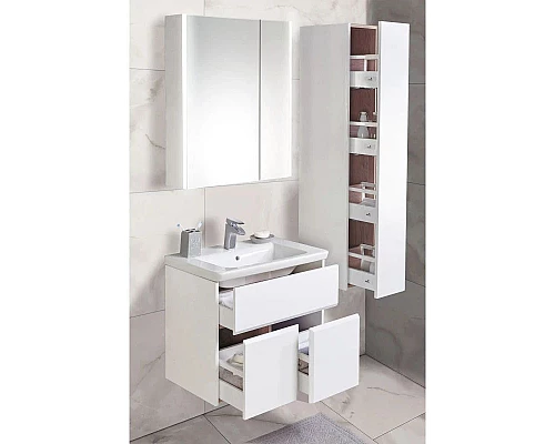 Купить Зеркальный шкаф 77,8х81 см белый глянец Roca Up ZRU9303017 в магазине сантехники Santeh-Crystal.ru