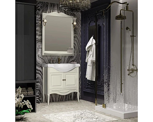 Купить Зеркало 80х103,5 см слоновая кость Opadiris Клио/Брунелла в магазине сантехники Santeh-Crystal.ru