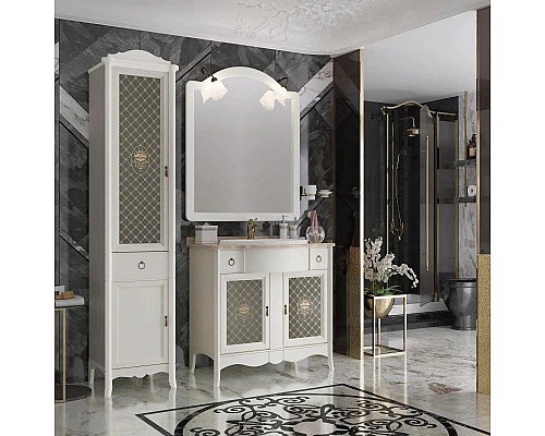 Заказать Зеркало 89,6х109,2 см слоновая кость Opadiris Виктория в магазине сантехники Santeh-Crystal.ru