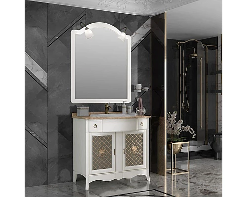 Заказать Зеркало 89,6х109,2 см слоновая кость Opadiris Виктория в магазине сантехники Santeh-Crystal.ru