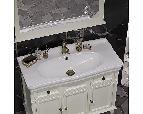 Приобрести Зеркало 104,5х94,5 см слоновая кость Opadiris Кантара 00-00003717 в магазине сантехники Santeh-Crystal.ru