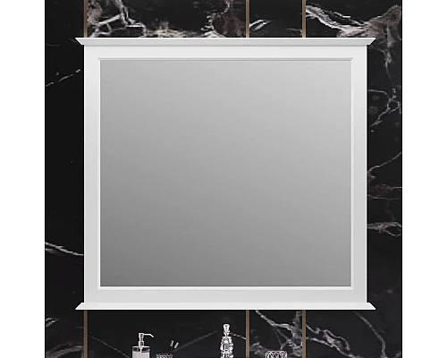 Приобрести Зеркало 104,5х94,5 см белый матовый Opadiris Кантара 00-00003714 в магазине сантехники Santeh-Crystal.ru