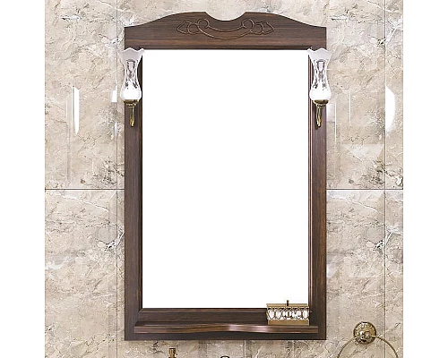 Приобрести Зеркало 65х103,5 см орех антикварный Opadiris Клио в магазине сантехники Santeh-Crystal.ru