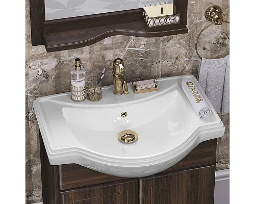 Приобрести Зеркало 65х103,5 см орех антикварный Opadiris Клио в магазине сантехники Santeh-Crystal.ru