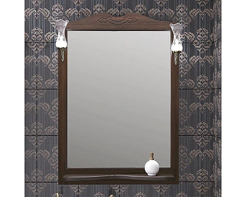 Приобрести Зеркало 71,5х103,5 см орех антикварный Opadiris Клио в магазине сантехники Santeh-Crystal.ru