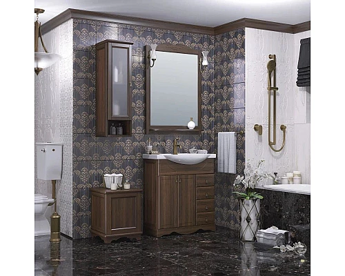 Приобрести Зеркало 71,5х103,5 см орех антикварный Opadiris Клио в магазине сантехники Santeh-Crystal.ru