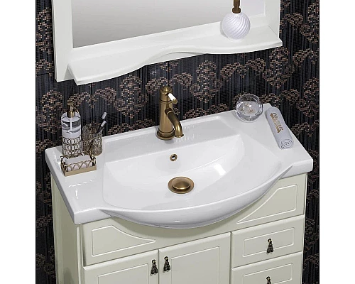 Приобрести Зеркало 71,5х103,5 см слоновая кость Opadiris Клио в магазине сантехники Santeh-Crystal.ru