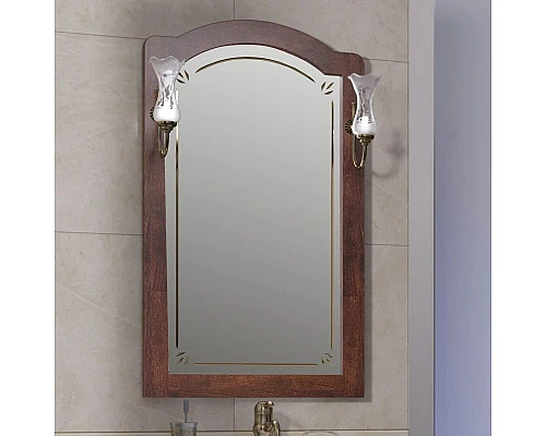 Приобрести Зеркало 60х101,1 см светлый орех Opadiris Лоренцо в магазине сантехники Santeh-Crystal.ru