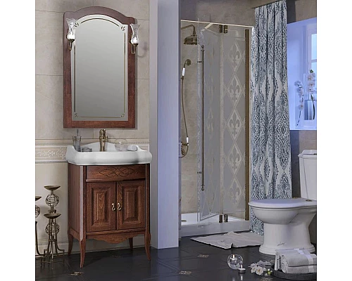 Приобрести Зеркало 60х101,1 см светлый орех Opadiris Лоренцо в магазине сантехники Santeh-Crystal.ru